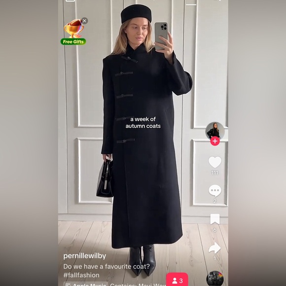 Rohe Wool Coat - Mandarin Collar - Picture 4 of 15